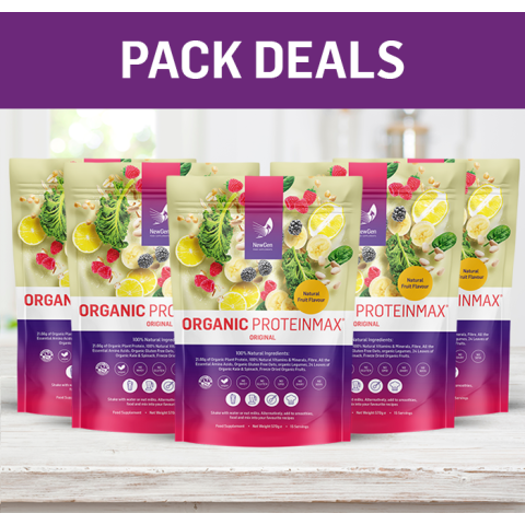 10% OFF TODAY - 5 x Organic ProteinMax Original - Normal SRP £199.95 - Pack Deal!